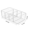 Four-Compartment Clear Storage Box Desktop Organizer with Removable Dividers