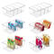 Four-Compartment Clear Storage Box Desktop Organizer with Removable Dividers