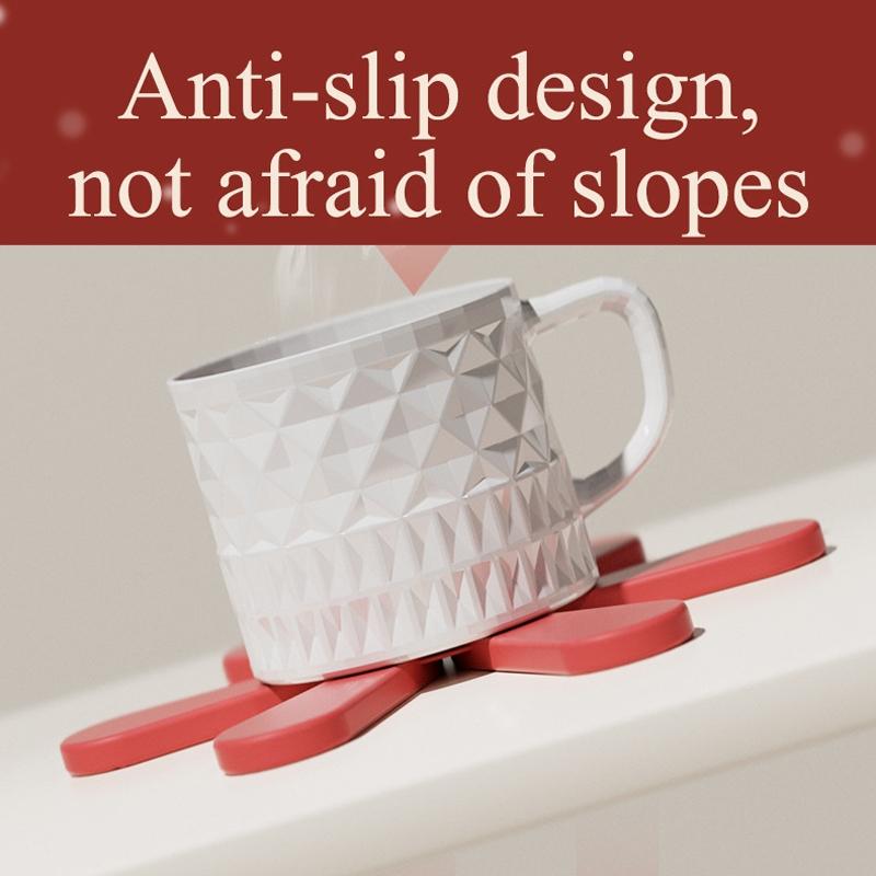 Christmas Tree Heat Resistant Table Mat Silicone Holiday Placemat 4