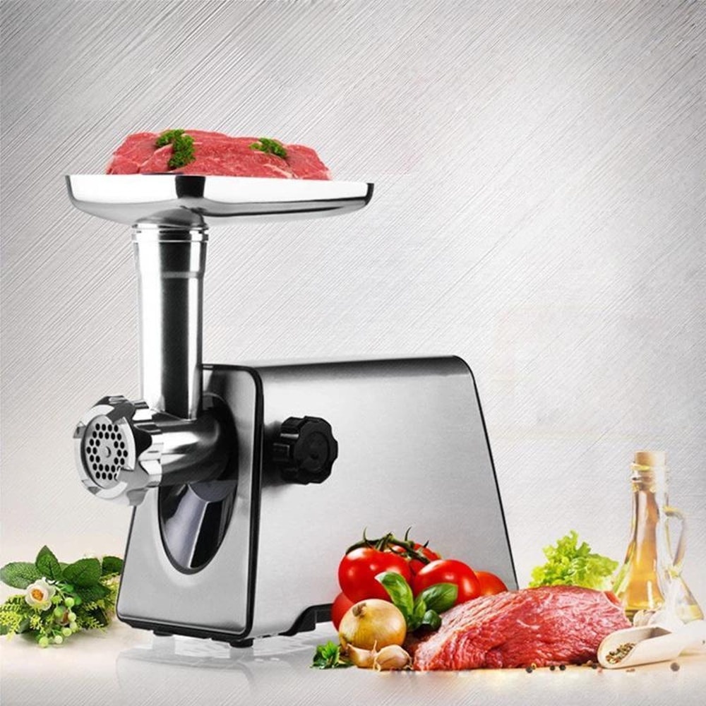 Stainless Steel Electric Meat Grinder With Sausage Stuffer Home Mincer Machine 1