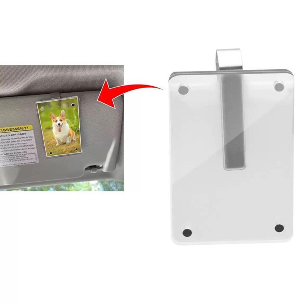 Car sun visor photo clip Holder magnetic photo holder for car Acrylic photo clip holder Polaroid Photo Clip