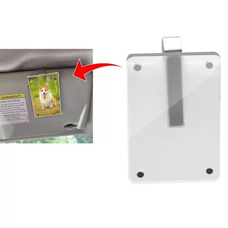Car sun visor photo clip Holder magnetic photo holder for car Acrylic photo clip holder Polaroid Photo Clip