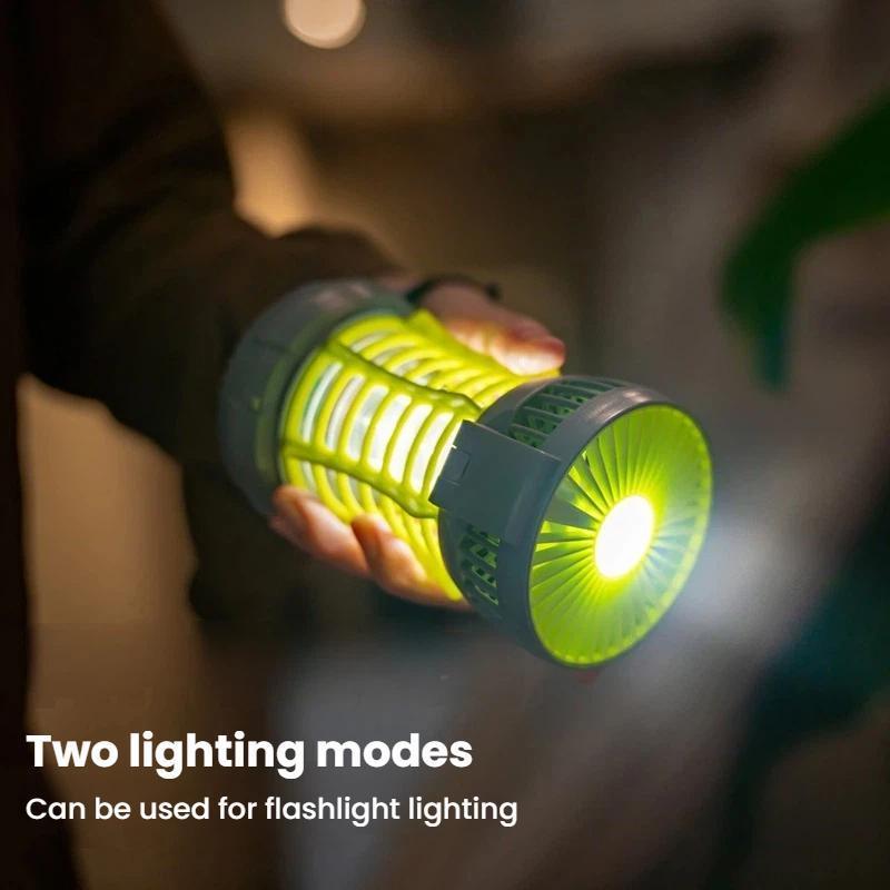 Portable Mosquito Killer Lamp Waterproof Camping Lantern Fan Electric Zapper & Cooling Fan