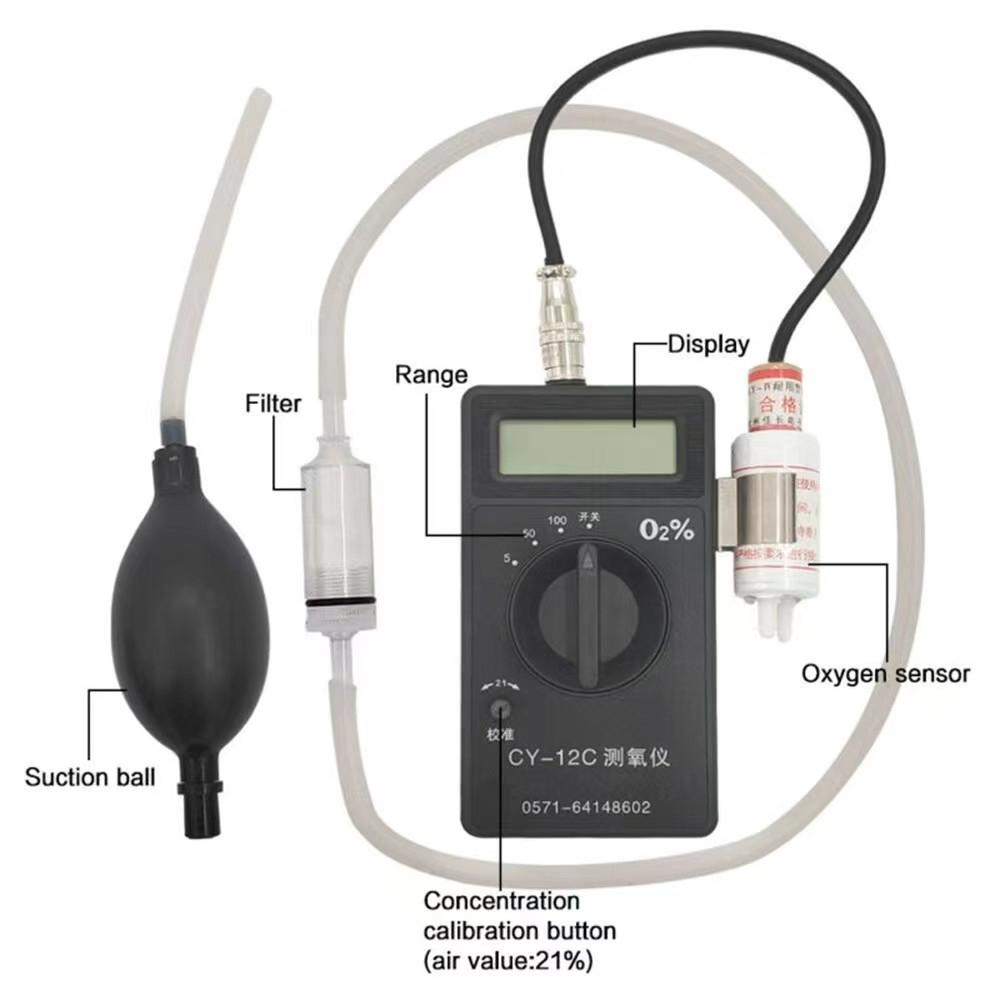 Portable Oxygen Analyzer Handheld Oxygen Measurement Device Oxygen Concentration Meter