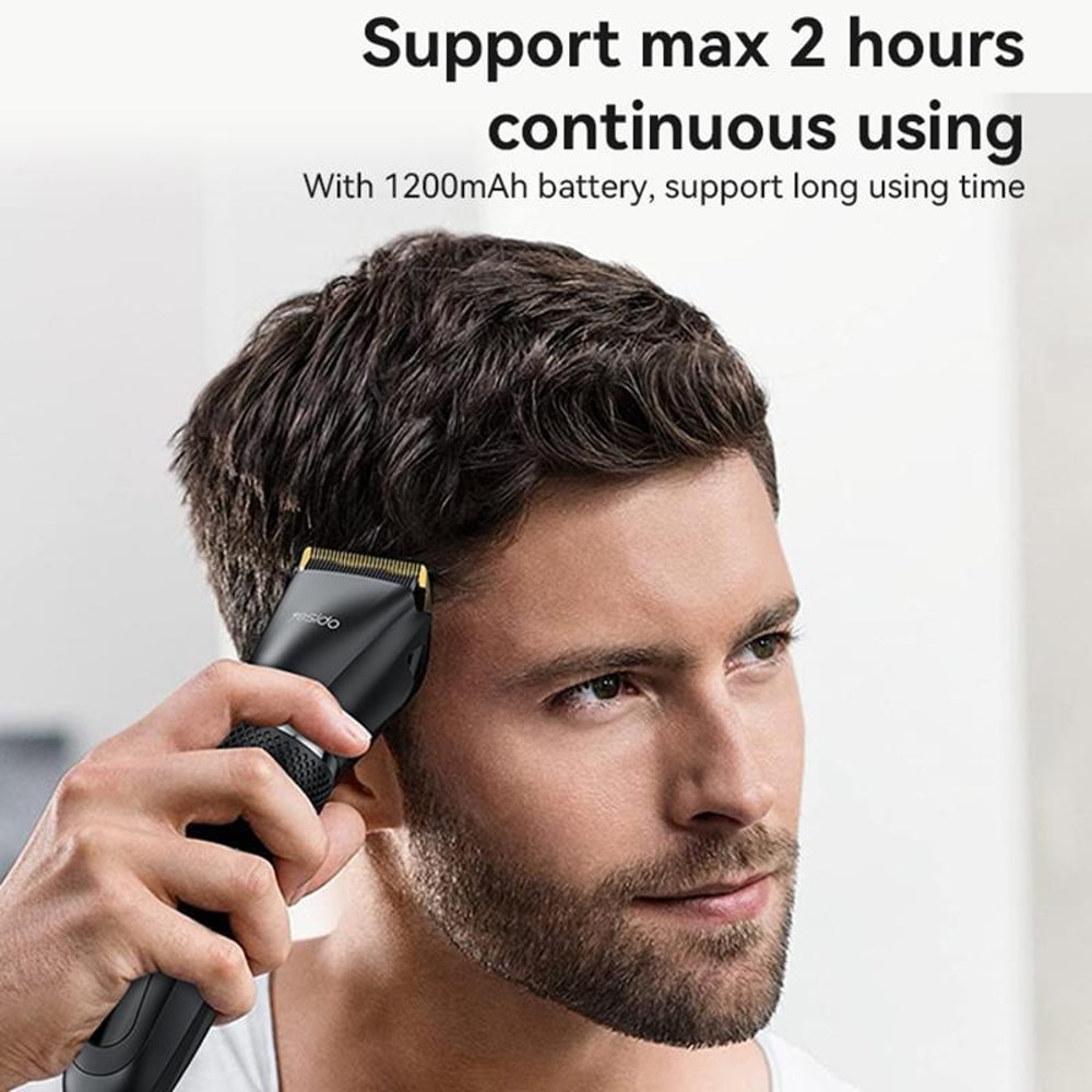 Cordless Hair Clipper Professional Waterproof Beard Hair Trimmer With Adjustable Length 11