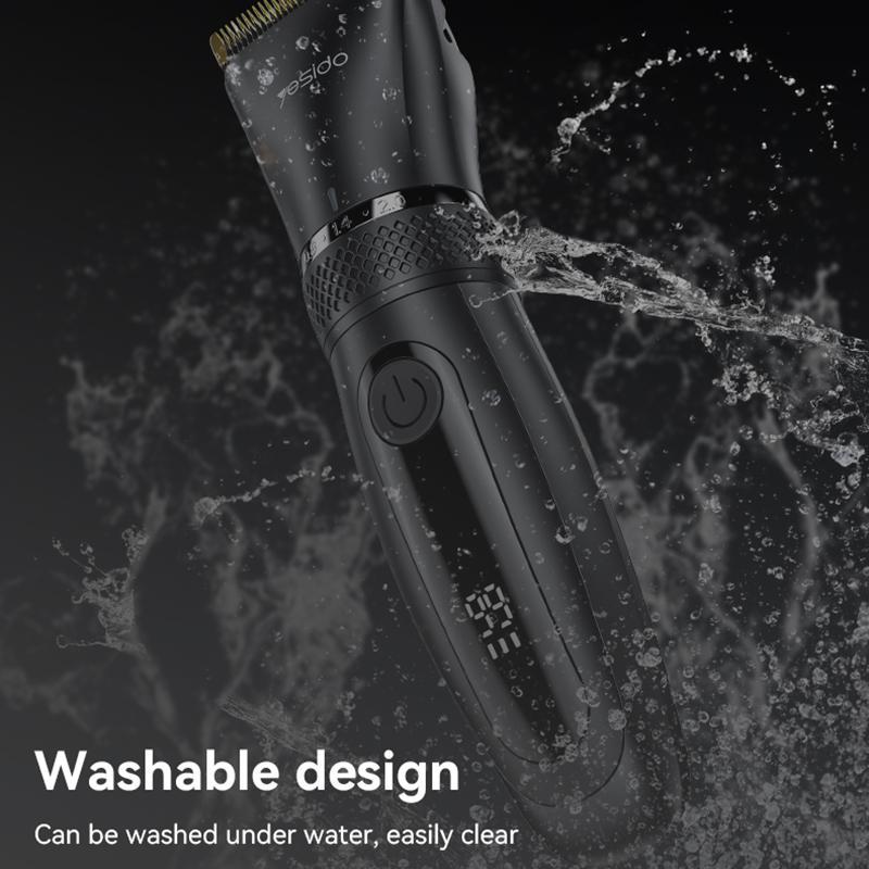 Cordless Hair Clipper Professional Waterproof Beard Hair Trimmer With Adjustable Length 7
