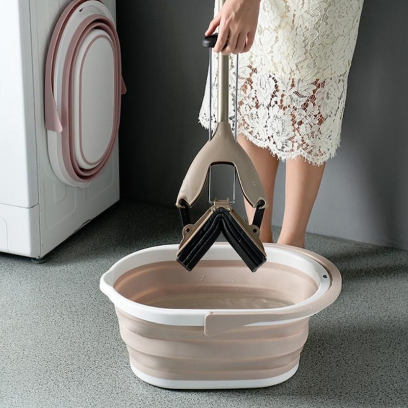 Foldable Mop Bucket Space Saving Collapsible Cleaning Bucket For Home Use 2