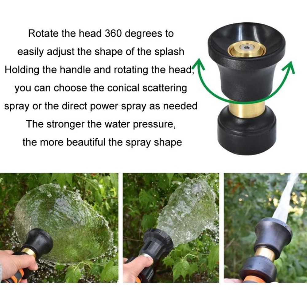 Heavy Duty Metal Garden Watering & Car Wash High Flow Nozzle