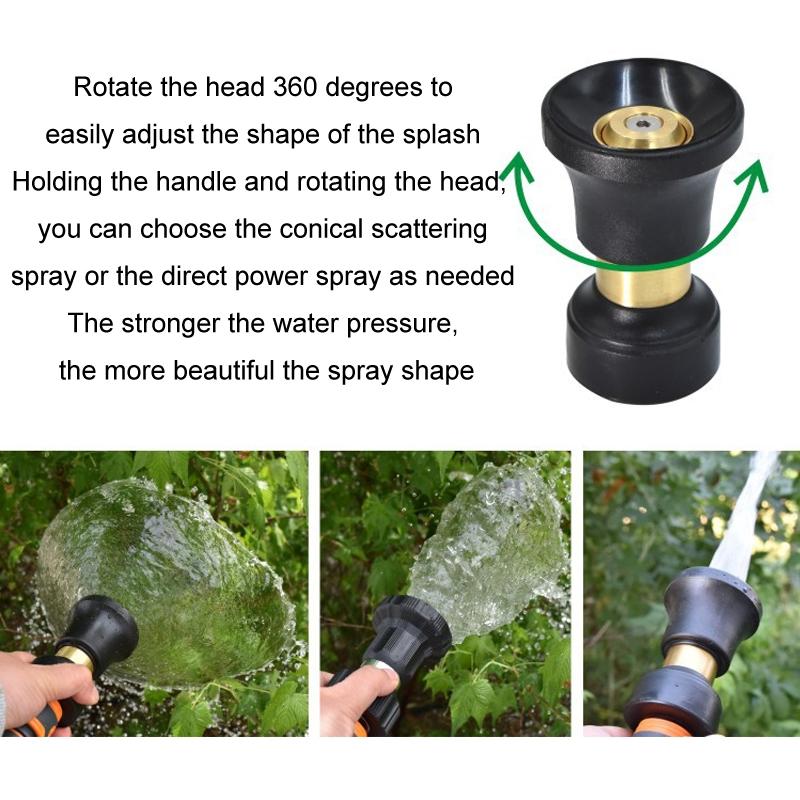 Heavy Duty Metal Garden Watering & Car Wash High Flow Nozzle