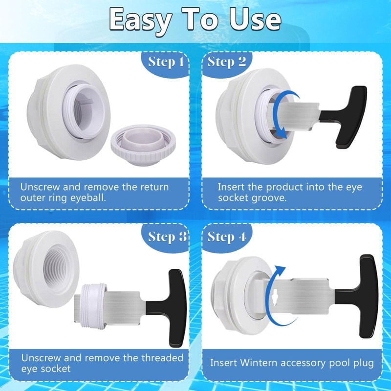 Heavy Duty Pool Plug Removal Tool For Hayward Jets Stainless Steel Pool Jet Removal Tool 6