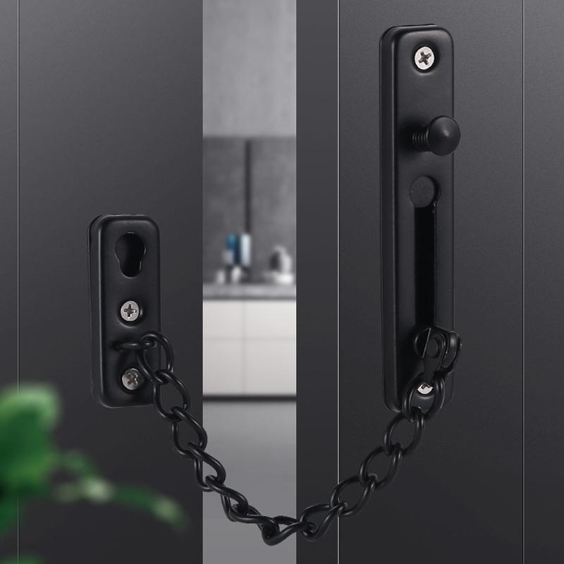 Heavy Duty Door Security Chain Lock Anti Burglary Door Latch For Home Safety 0