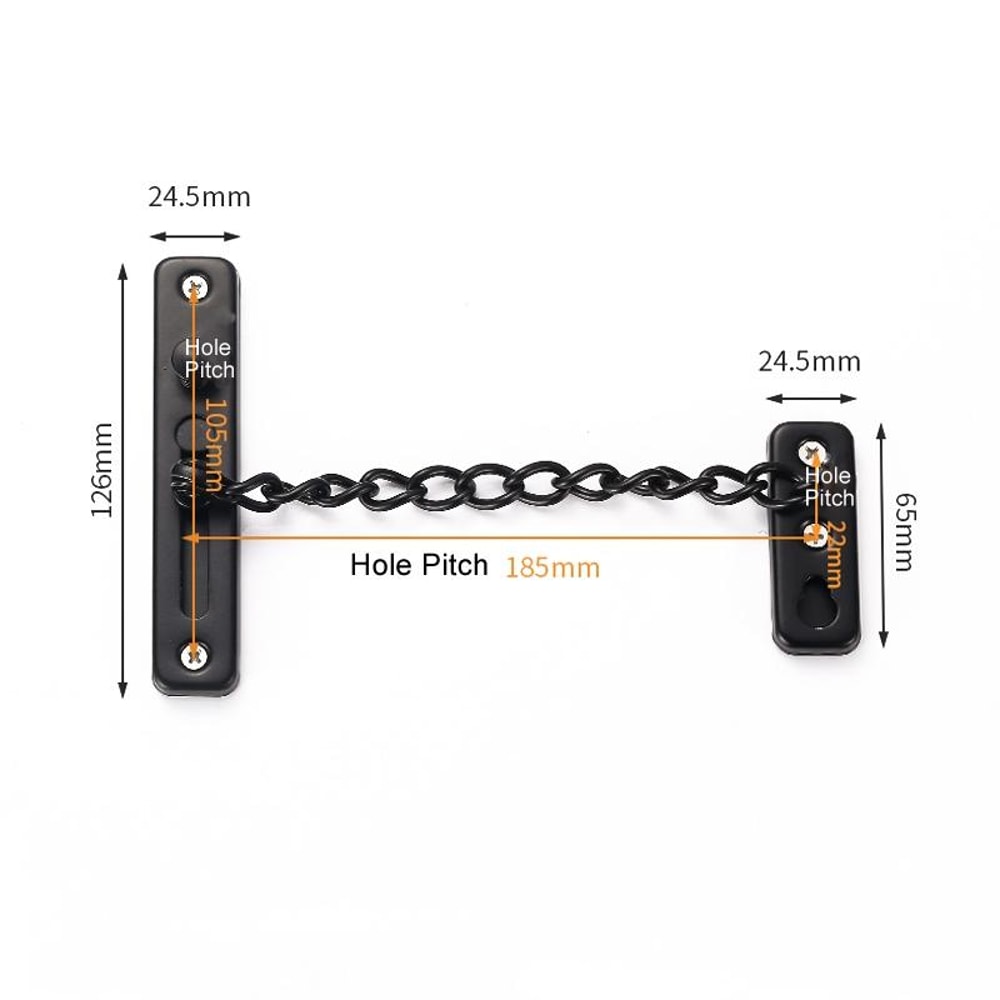 Heavy Duty Door Security Chain Lock Anti Burglary Door Latch For Home Safety 1