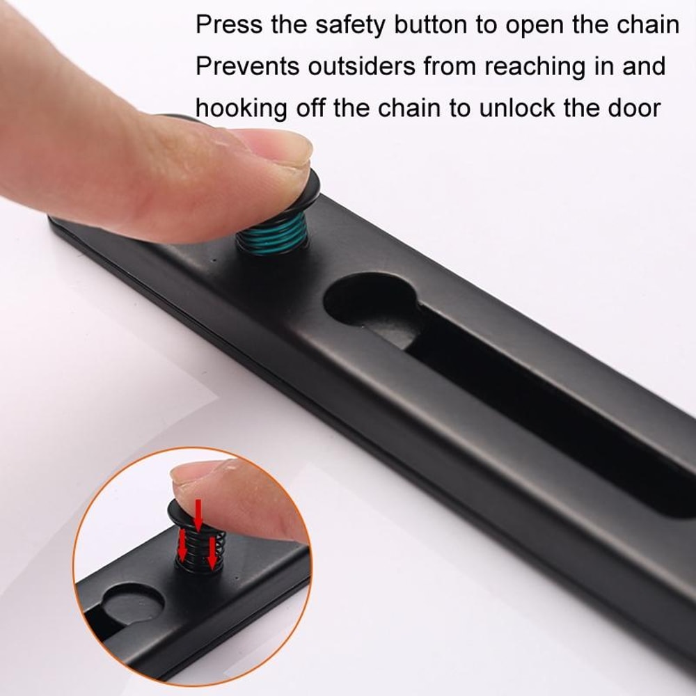 Heavy Duty Door Security Chain Lock Anti Burglary Door Latch For Home Safety 3