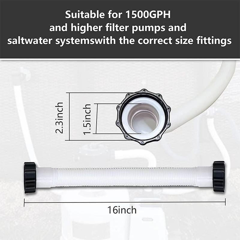 Heavy Duty Pool Hose Replacement 42mm For Intex Filter Pump Durable Flexible Above Ground Pool Hose 2