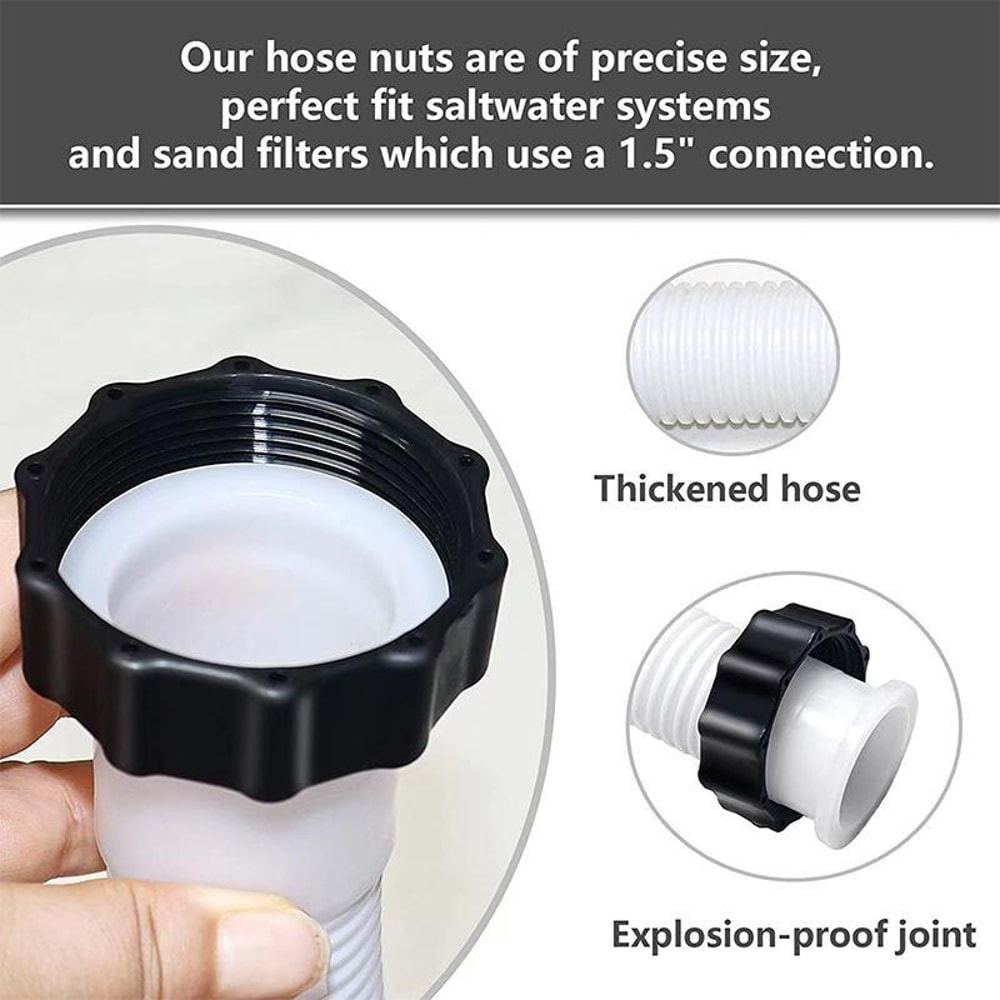 Heavy Duty Pool Hose Replacement 42mm For Intex Filter Pump Durable Flexible Above Ground Pool Hose 3