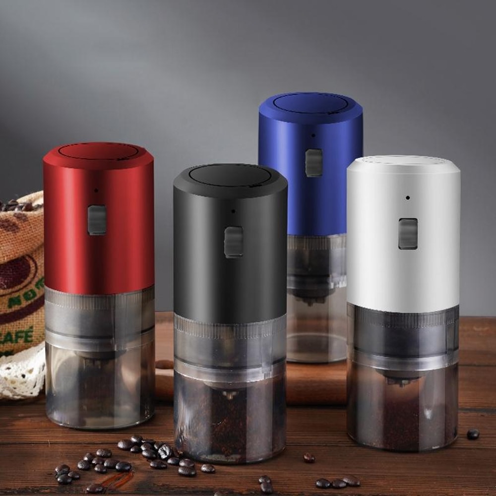 USB Rechargeable Electric Coffee Grinder Adjustable Burr Portable Coffee Bean Grinder 0