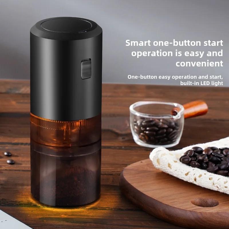 USB Rechargeable Electric Coffee Grinder Adjustable Burr Portable Coffee Bean Grinder 6