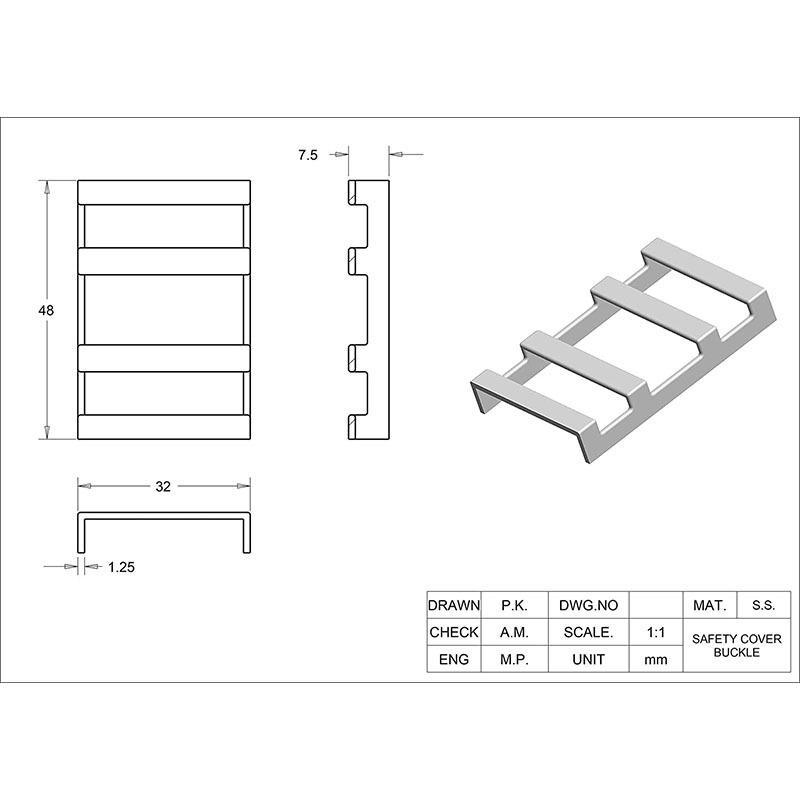 3Pack Stainless Steel Pool Cover Buckle Set For Secure Safety Cover Anchoring 2