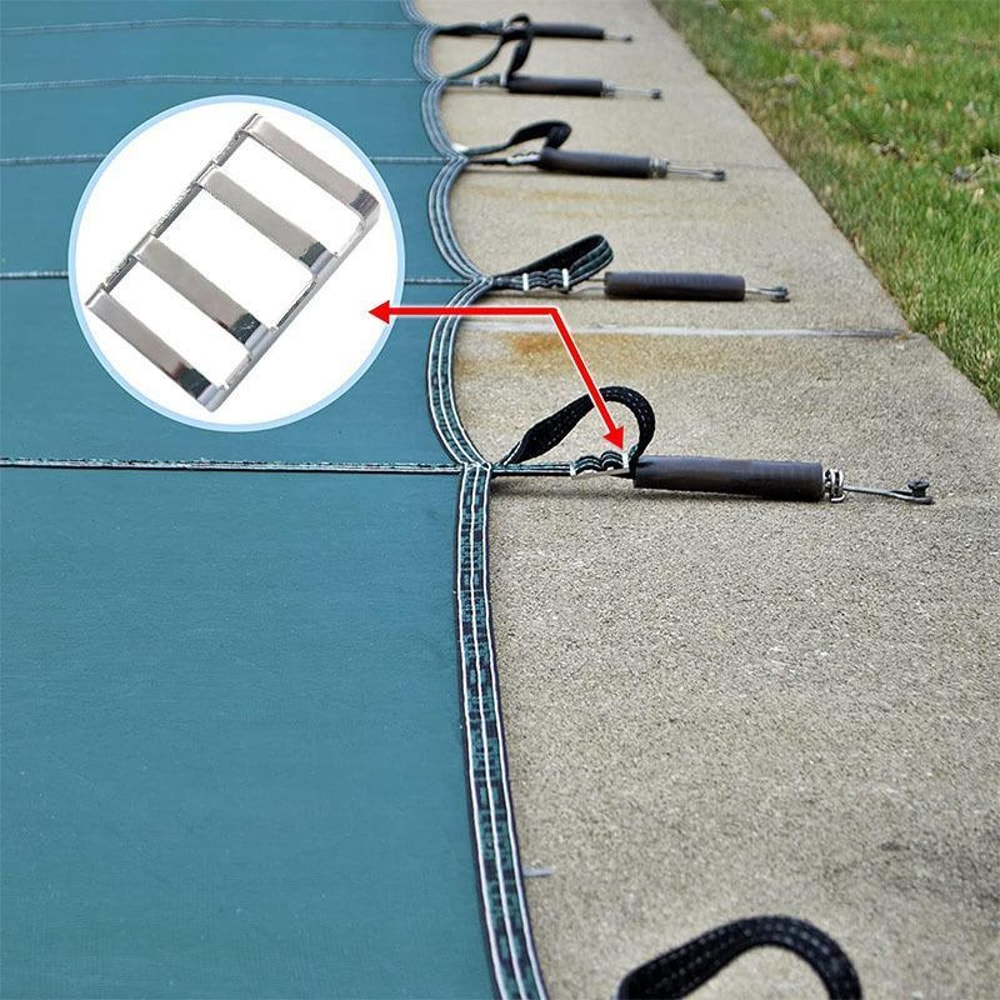 3Pack Stainless Steel Pool Cover Buckle Set For Secure Safety Cover Anchoring 3