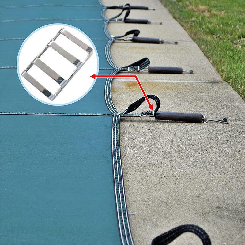3Pack Stainless Steel Pool Cover Buckle Set For Secure Safety Cover Anchoring 3