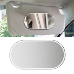 sun visor hd makeup mirror stainless steel oval car vanity mirror large