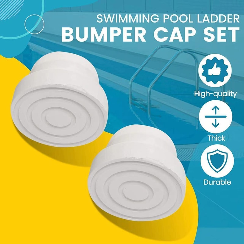 Heavy Duty Pool Ladder Plug Caps for Tubing Durable Replacement Rubber Bumpers