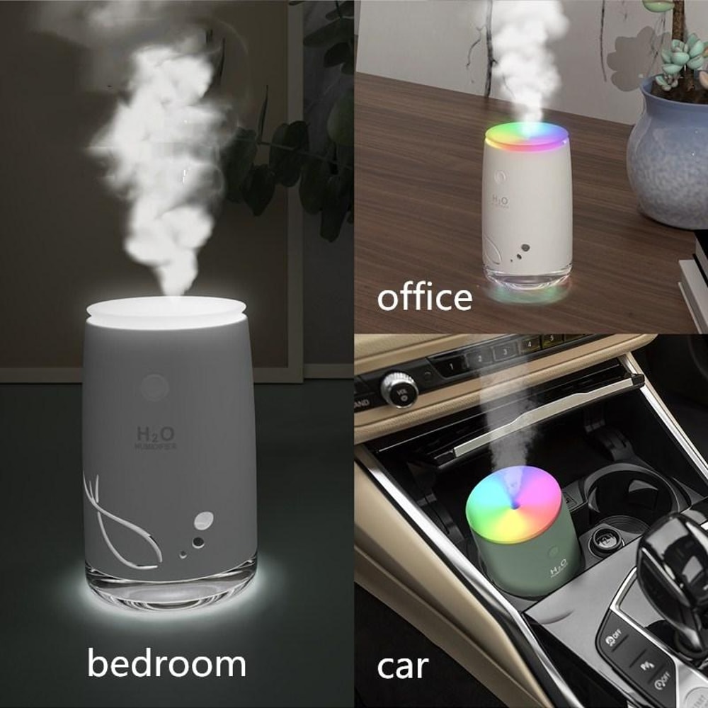 Fish Pattern Portable USB Cool Mist Mini Humidifier For Bedroom Office Silent Desk Air Moisture Dev 10