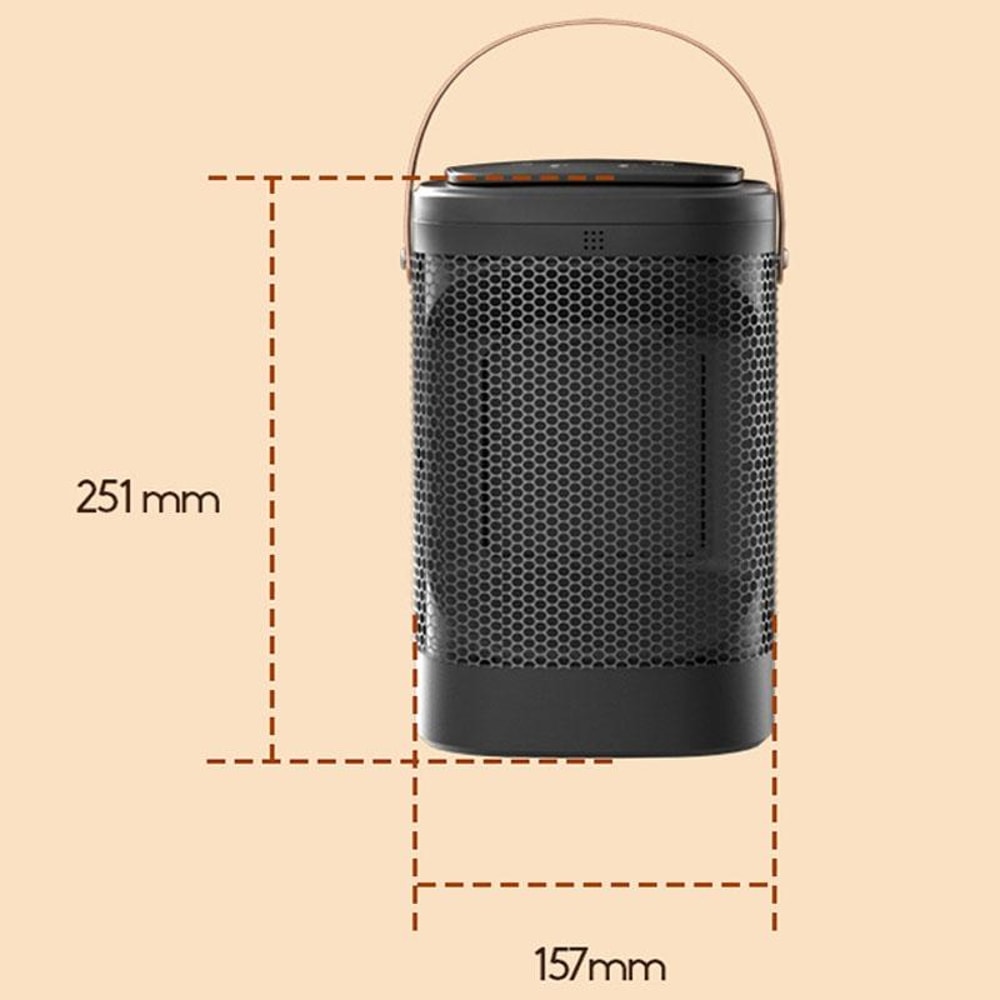Portable PTC Heater With Remote Control Touch Screen Desktop Space Heater 2
