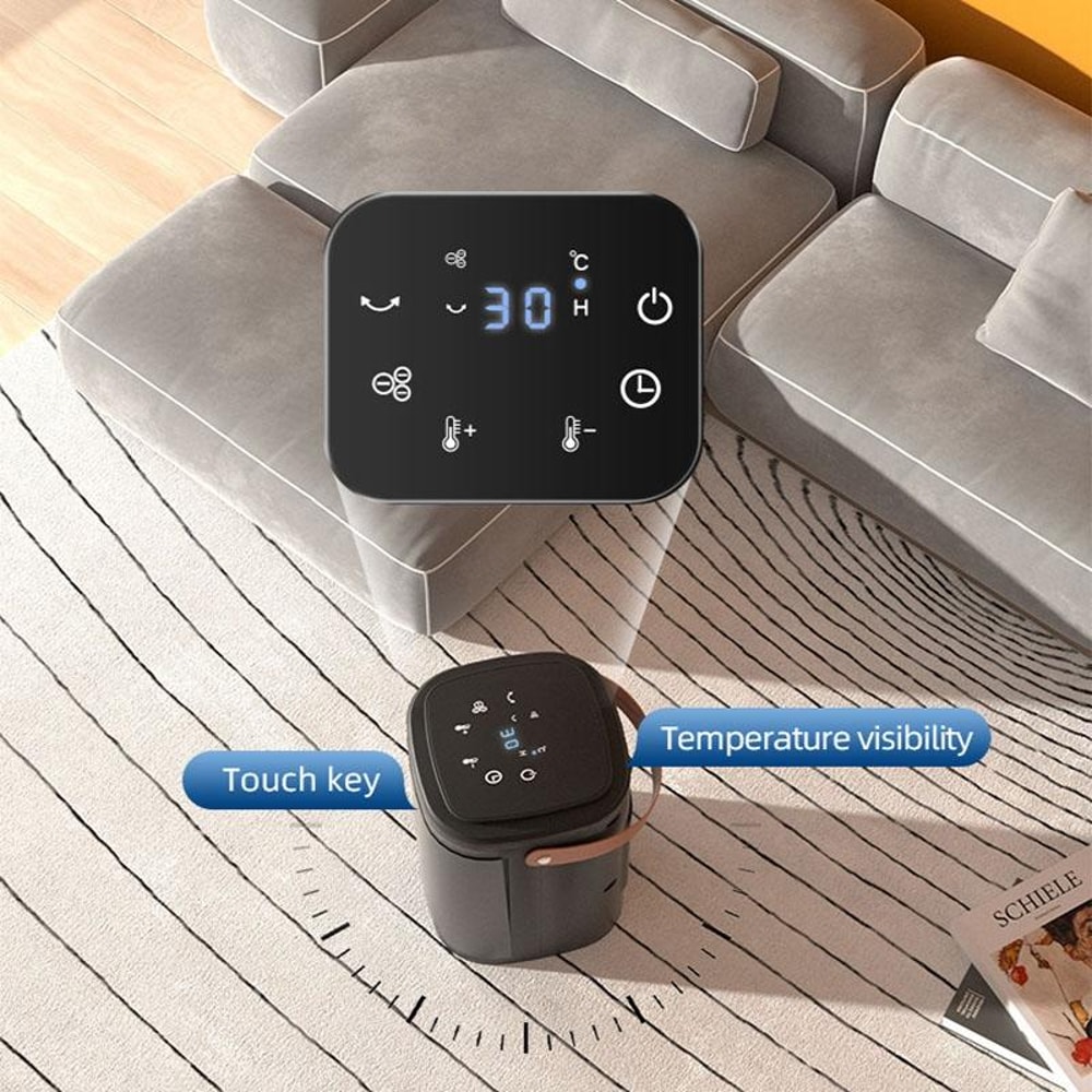 Portable PTC Heater With Remote Control Touch Screen Desktop Space Heater 6