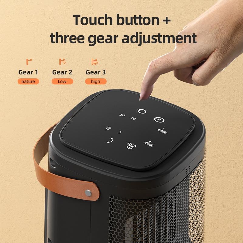 Portable PTC Heater With Remote Control Touch Screen Desktop Space Heater 7