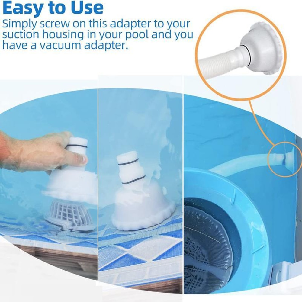 RP RX Pool Vacuum Adapter For Floating Skimmers With 90 Elbow Leak Proof Seal 4