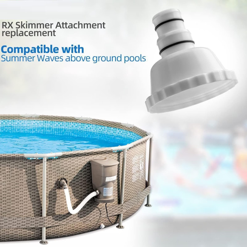 RP RX Pool Vacuum Adapter For Floating Skimmers With 90 Elbow Leak Proof Seal 5