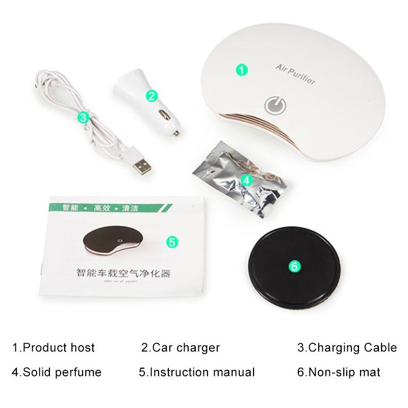 Smart Touch Car Air Purifier With Negative Ions For Home And Vehicle Clean Air 2