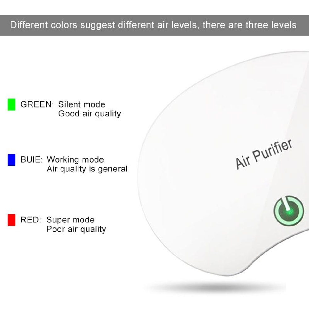 Smart Touch Car Air Purifier With Negative Ions For Home And Vehicle Clean Air 10