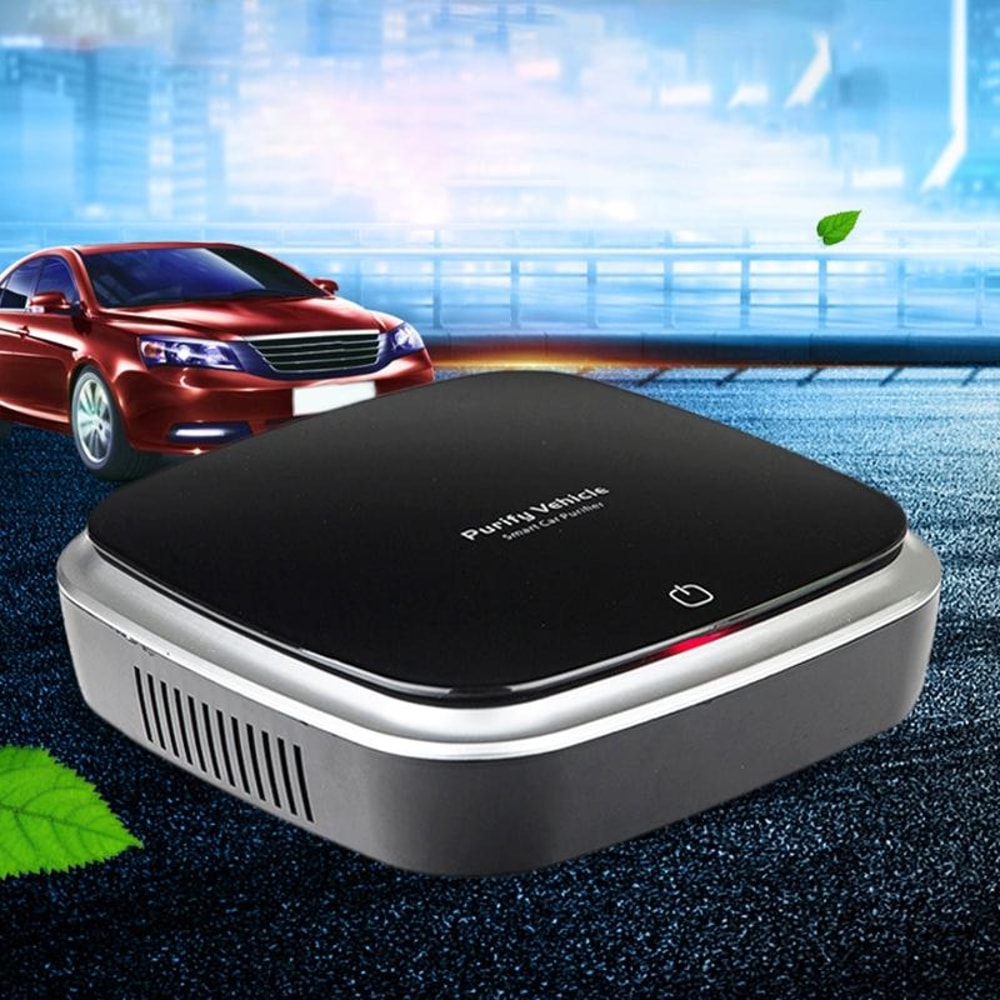 Smart Touch Car Air Purifier with Negative Ions for Home and Vehicle Clean Air
