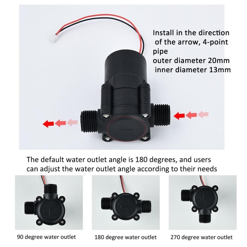 Pipeline Water Flow Generator DC Micro Hydroelectric Generator for Smart Faucets Gas Water Heaters