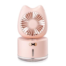 cat shape mini humidifier fan portable air cooler with rechargeable battery