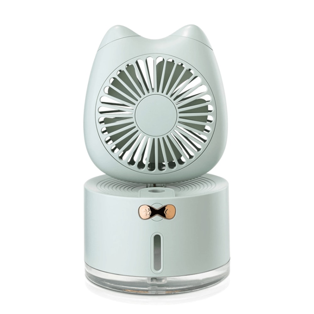 Cat Shape Mini Humidifier Fan Portable Air Cooler With Rechargeable Battery 9