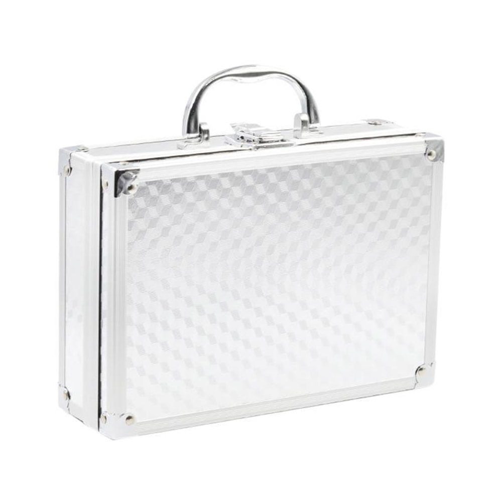 Aluminum Alloy Portable Tool Box Multifunctional Lockable Storage Case Silver