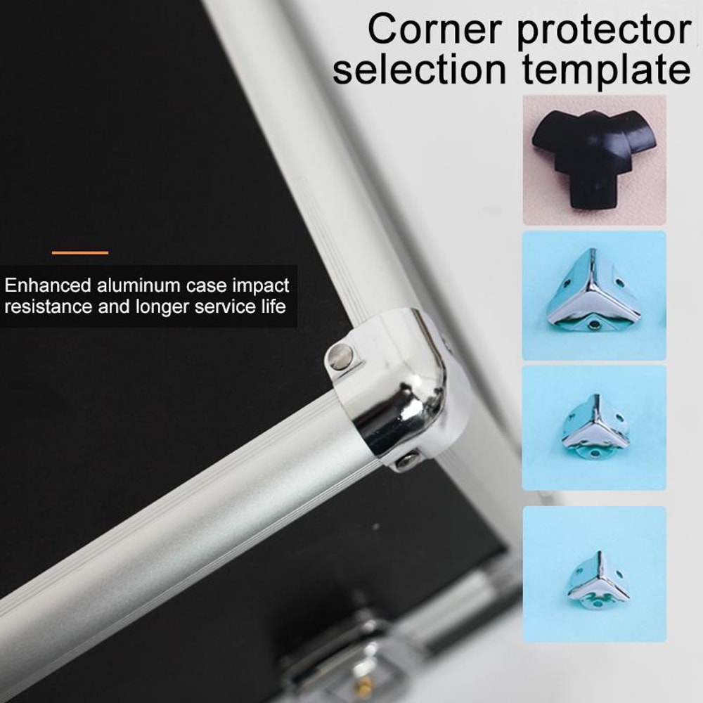 Aluminum Alloy Portable Tool Box Multifunctional Lockable Storage Case Silver