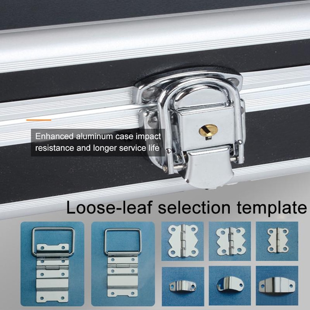 Aluminum Alloy Portable Tool Box Multifunctional Lockable Storage Case Silver