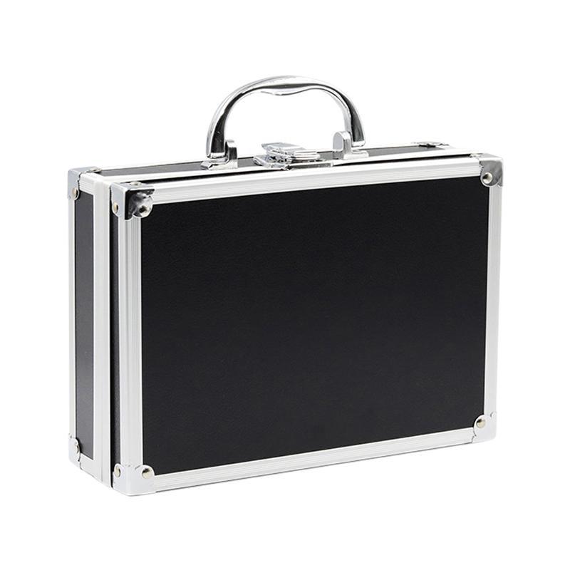 Aluminum Alloy Portable Tool Box Multifunctional Lockable Storage Case Silver
