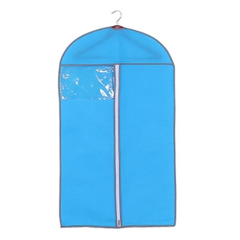 Blue Candy Colors Clothes Storage Bag Garment Suit Cover Dust Protector For Wardrobe Organization 0