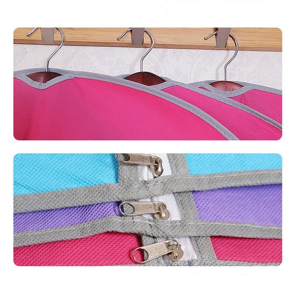 Blue Candy Colors Clothes Storage Bag Garment Suit Cover Dust Protector For Wardrobe Organization 3