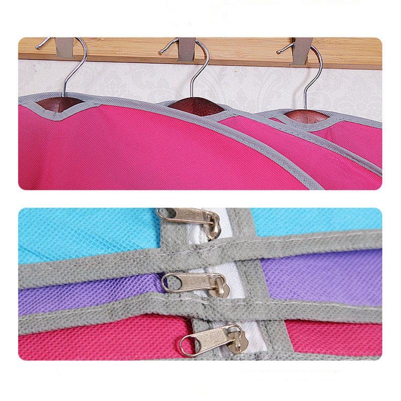 Blue Candy Colors Clothes Storage Bag Garment Suit Cover Dust Protector For Wardrobe Organization 3