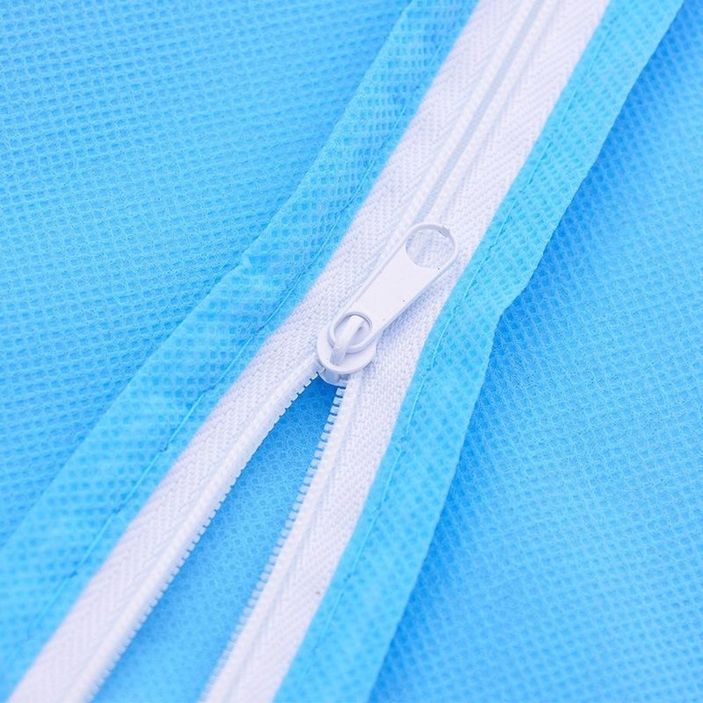 Blue Candy Colors Clothes Storage Bag Garment Suit Cover Dust Protector For Wardrobe Organization 4