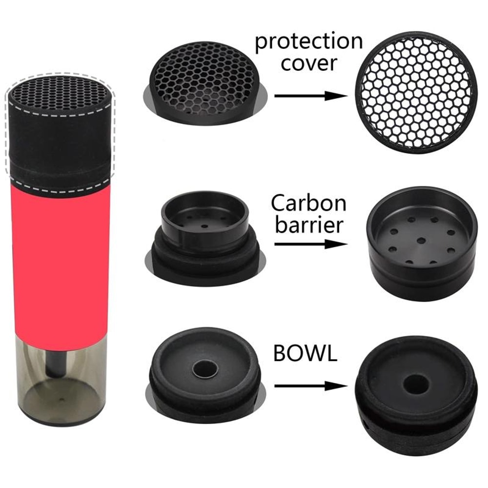 Portable Hookah Water Pipe Cup Removable Washable for Car and Home Use