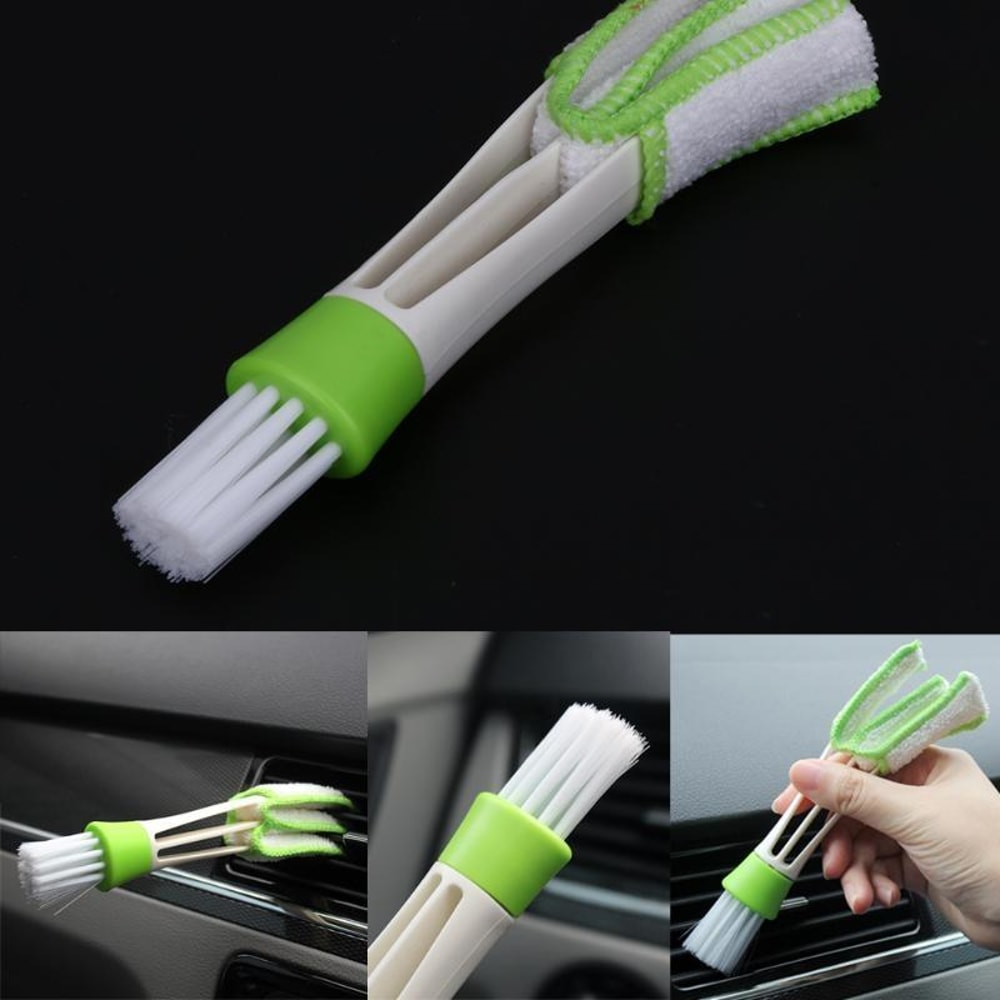 Double Ended Car Air Vent Cleaning Brush & Keyboard Dusting Brush Set