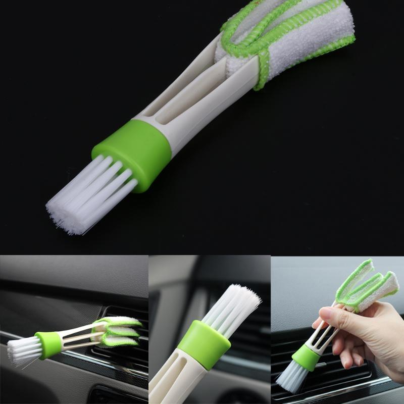 Double Ended Car Air Vent Cleaning Brush & Keyboard Dusting Brush Set