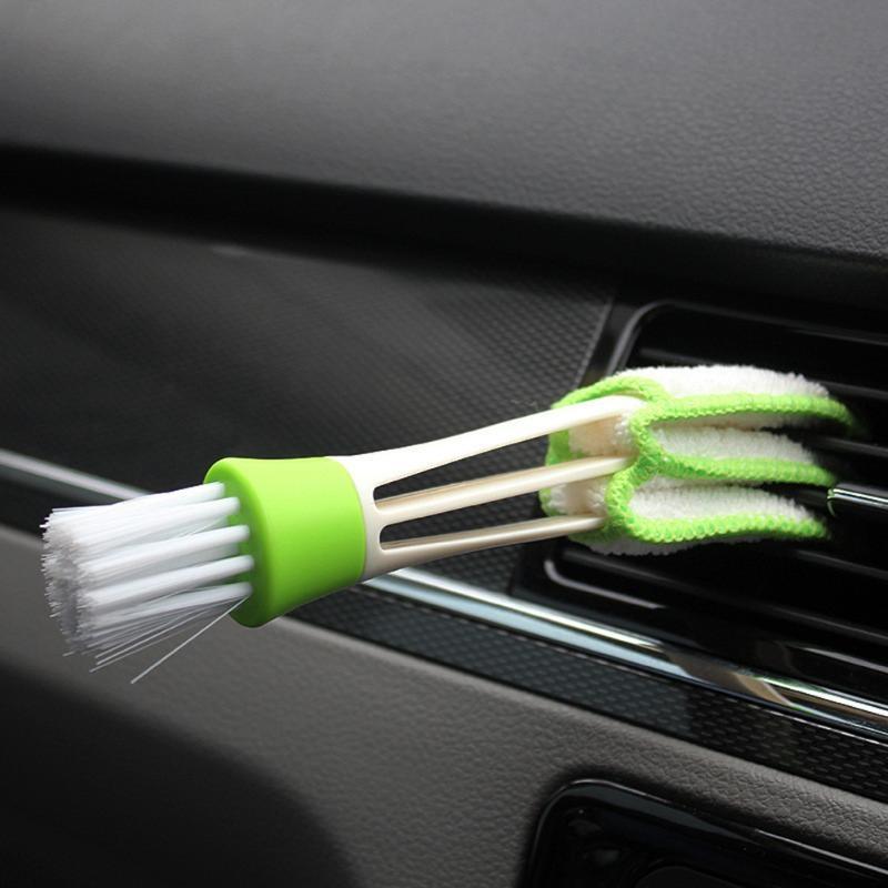 Double Ended Car Air Vent Cleaning Brush & Keyboard Dusting Brush Set